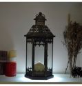 Metal Glass Hanging Candle Lantern Custom Color Moroccan Candlestick for Home Decor