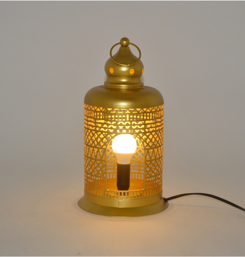 Ancient Antique Design Candle Holder Metal Handmade Morocco Lantern JL012390M-G