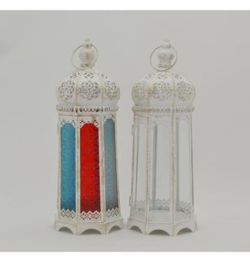 Antique Home Decoration Vintage Unique Candle Holder Metal Iron Candle Lantern JL012468M