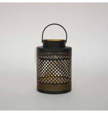 Cylinder Shape Circle Hollow Art lantern Candle Holder Metal Iron Craft for Home Decor JL011977S