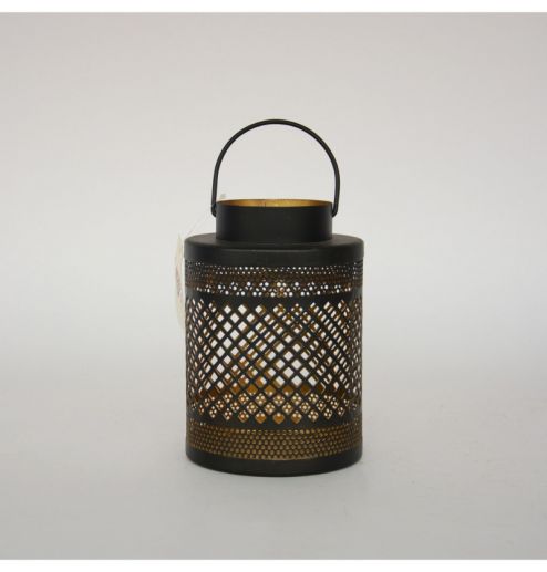 Cylinder Shape Circle Hollow Art lantern Candle Holder Metal Iron Craft for Home Decor JL011977S