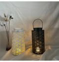 Hollow Metal Snow Pattern Cylinder Candle Holder Wedding Centerpieces Decorative Iron Candlestick Lantern Decor Crafts