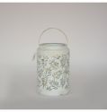 White Decoration Lantern Metal Lanterns Wedding Decoration Leaf Design Retro Candle Holder