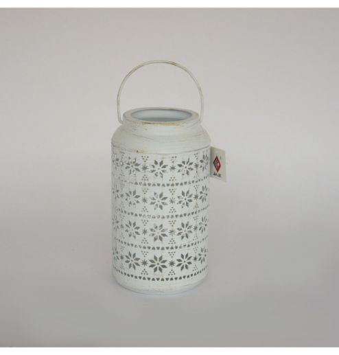 Metal Outdoor For Garden Lantern Indoor Decor Candle Holder Snow Design Christmas Lantern
