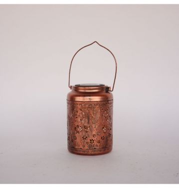 Garden Landscape Solar Hummingbird Flower Handle Lamp Waterproof Outdoor Metal Solar Hollow Lantern JL230005