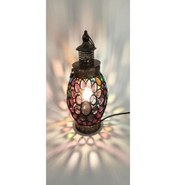 Metal Lanterns Jewelry Round Metal Lanterns Colorful Vintage Table Lamp India Design JL200010