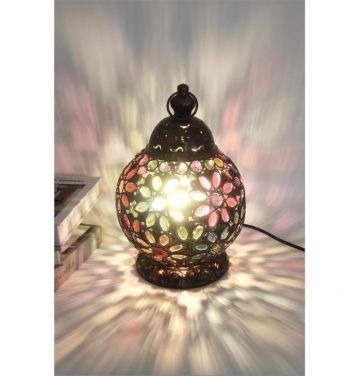 Vintage Arabia Table Lamp Morocco Decoration Colored Metal Table Lamp JL200029