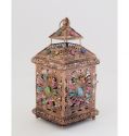 Stylish Moroccan Lantern Multi Color Metal Table Lamp Colorful Desk Lamp 
