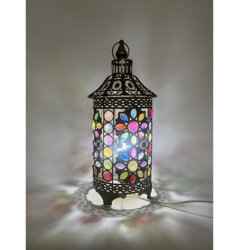 Classical Nordic Style Table Lamp Luxury Decorative Iron Moroccan with Acrylic for Living Room Home Decor 