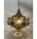 Moroccan Vintage Rustic Bronze Chandelier Southeast Asian Colored Iron Pendant Lights 