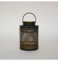 Cylinder Shape Circle Hollow Art lantern Candle Holder Metal Iron Craft for Home Decor