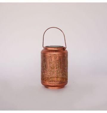 Custom Design Christmas Gifts Waterproof Retro Metal Hanging Solar Lights Outdoor Lantern JL230002