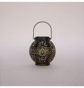 Hollowed-Out Metal Lantern Outdoor Decorative Lamp Solar Lanterns Hanging Lights Lawn Pathway Lights