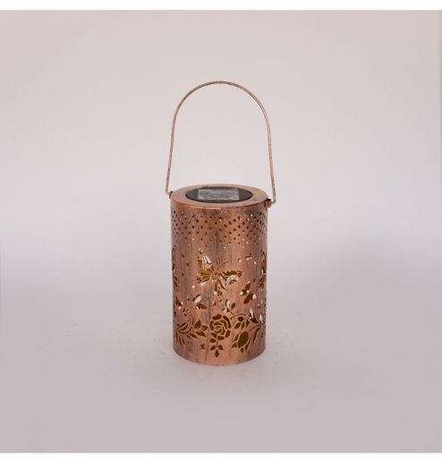 Metal Ornaments Creative Hollowed out Wind Lamp Home Decoration Small Solar LED Light