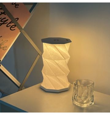 Modern Rechargeable LED Touch Table Light Shrinkable Creative Foldable Paper PC Bedside Night Light Decorative ﻿JL250008