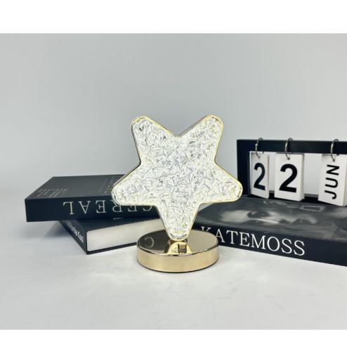 Rechargeable Touch 3 Colors Ramadan Night light Star Luxury Modern Crystal Metal Table Lamp ﻿ 