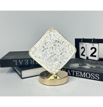 Hot Sale Rhombus Shape Factory LED Modern Living Room Bedroom Creative Star Crystal Light Table Lamp 3 Colors ﻿JL250012