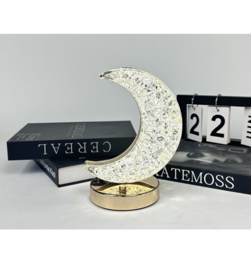 Table Lamp Moon Table Lamp Atmosphere Light Simple Modern Light Luxury Touch Decoration Night LED Light ﻿ 