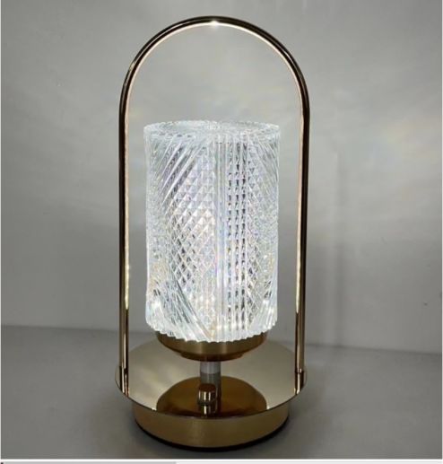 Portable Hanging Metal Table Lamp Desk Reading Lamp Creative Transparent Crystal Led Table Lamp  ﻿ 
