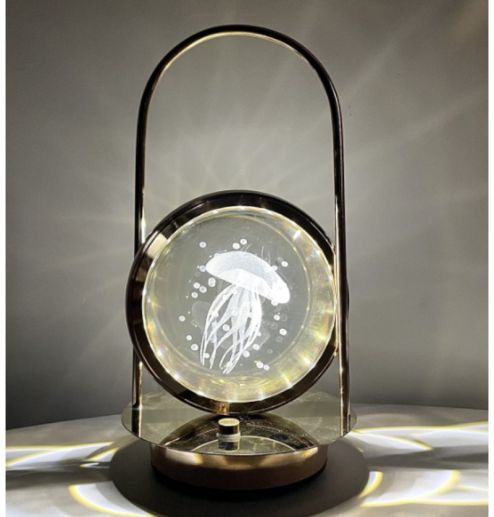 Portable Hanging Metal Table Lamp Rechargeable Bedroom Bedside Night Light Acrylic Desk Lamp  ﻿ 