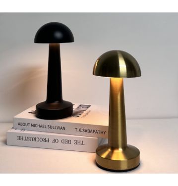 Simple Retro Creative Touch Indoor Led Usb Rechargeable Bedsides Three Colors Light Mushroom Table Lamp jl250044﻿