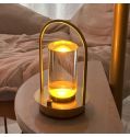 Modern Design Portable LED Atmosphere Lamp Night Light Metal Touch Dimmable Charging Bedside Bedroom Table Light