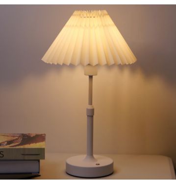 Table Lamp Home Decor Nordic Luxury Modern Fabric Retractable Table Lamp LED Battery Metal Bedroom Light jl250067