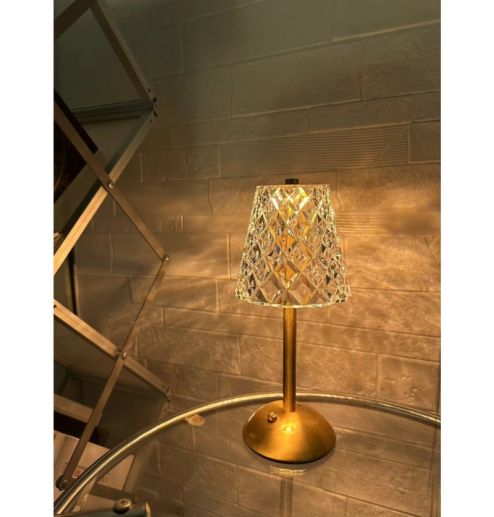 Rechargeable Touch Dimmer LED Crystal Table Night Lamp For Home Decor Gift Party Holiday Wedding Christmas Ambient