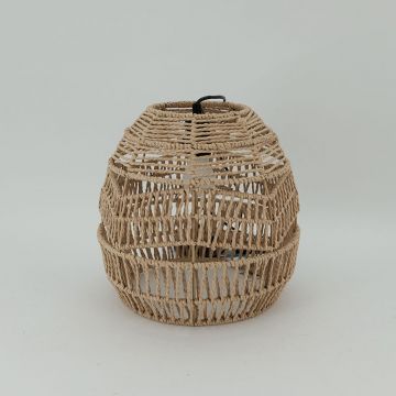 Classic Candlestick Wall-Mounted Outdoor Woven Paper Rope Lantern for home decor JL090038