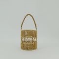 Classic Candlestick Wall-Mounted Outdoor Woven Paper Rope Lantern for home decor
