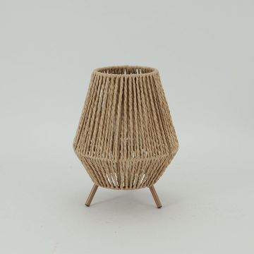 Classic Candlestick Wall-Mounted Outdoor Woven Paper Rope Lantern for home decor JL090045