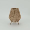 Classic Candlestick Wall-Mounted Outdoor Woven Paper Rope Lantern for home decor