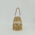 Classic Candlestick Wall-Mounted Outdoor Woven Paper Rope Lantern for home decor