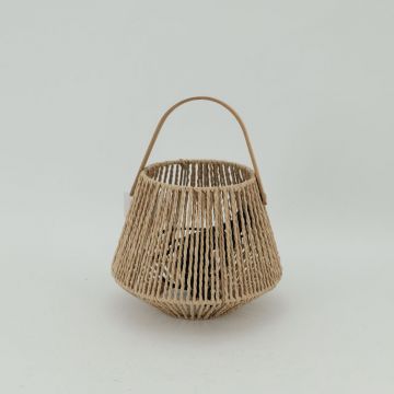 Classic Candlestick Wall-Mounted Outdoor Woven Paper Rope Lantern for home decor JL090052