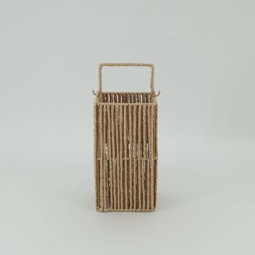 Classic Candlestick Wall-Mounted Outdoor Woven Paper Rope Lantern for home decor JL090061
