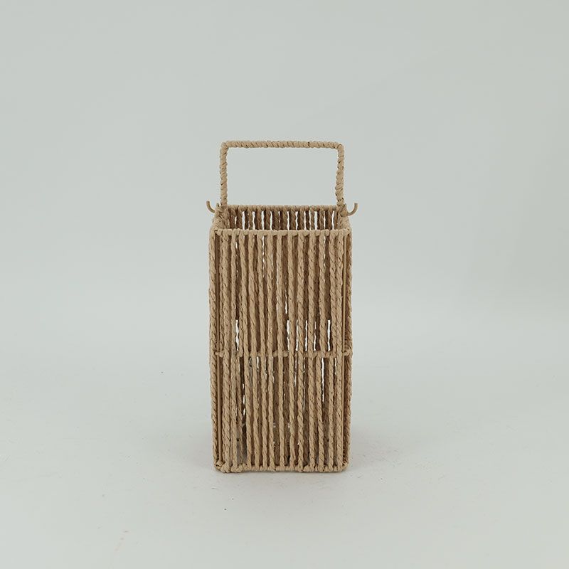 Classic Candlestick Wall-Mounted Outdoor Woven Paper Rope Lantern for home decor JL090061