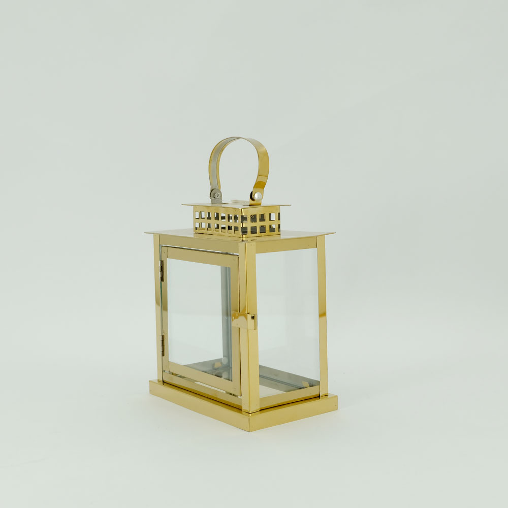 Handcrafted stainless steel lantern gold handcrafted floor decorative lantern JL050103