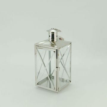 High Quality Stainless Steel Lantern Set of 2 Assorted with Clear Glass JL050105