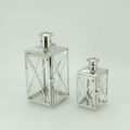High Quality Stainless Steel Lantern Set of 2 Assorted with Clear Glass 