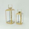 Handcrafted stainless steel lantern gold handcrafted floor decorative lantern 