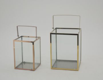 Many colors and shapes Lantern Vintage TeaLight Stand Candlestick Holder Wedding Deco glass metal candle holder JL070010