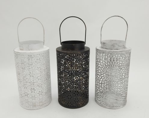 Garden Decorative Hollow Lantern Metal Candle Lanterns Hanging Candle Holder Outdoor JL012508S