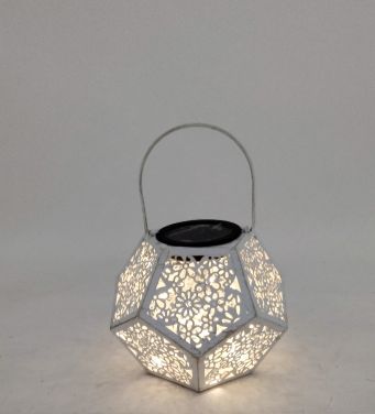 New Designed Solar Candle Holder Metal Candle Lantern for Home & Wedding Christmas Tabletop Decor JL012651S