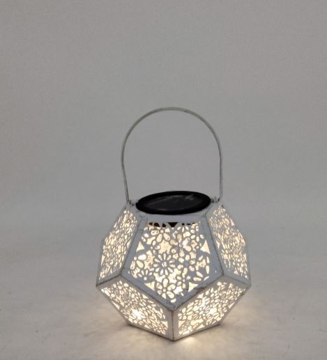 New Designed Solar Candle Holder Metal Candle Lantern for Home & Wedding Christmas Tabletop Decor