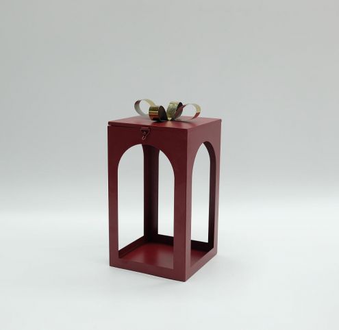 Morden metal Stainless Steel lantern New selling hot sale red wedding lantern home decoration Wholesale Christmas Lanter JL050194