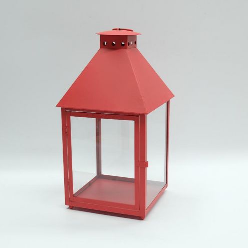  Metal Lantern large lantern candle lantern Red color home decoration Christmas decoration wholesale lantern JL012870